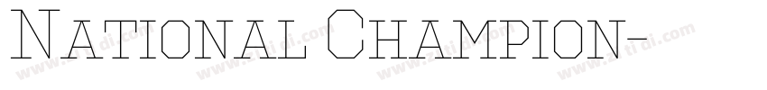 National Champion字体转换